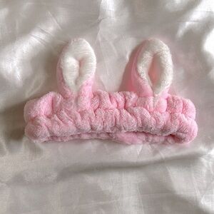 NWT Pink Bunny Bath Headband